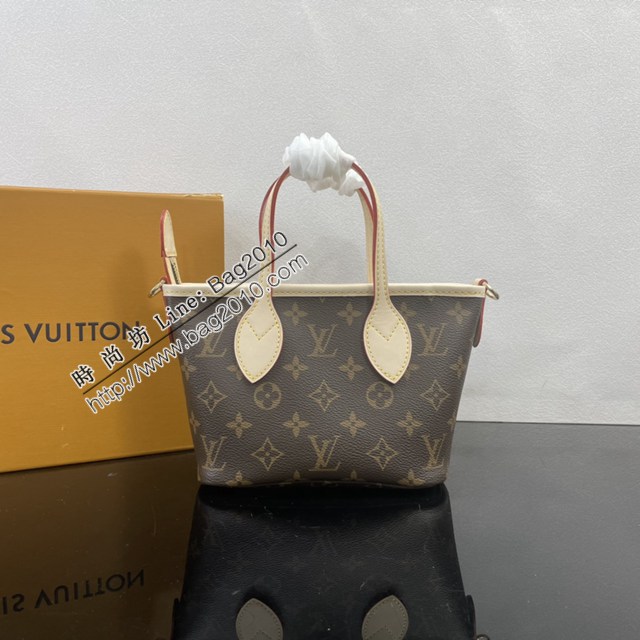 LV路易威登2023专柜新款M46705 LV老花皮肩带Neverfull BB手袋 ydh5333